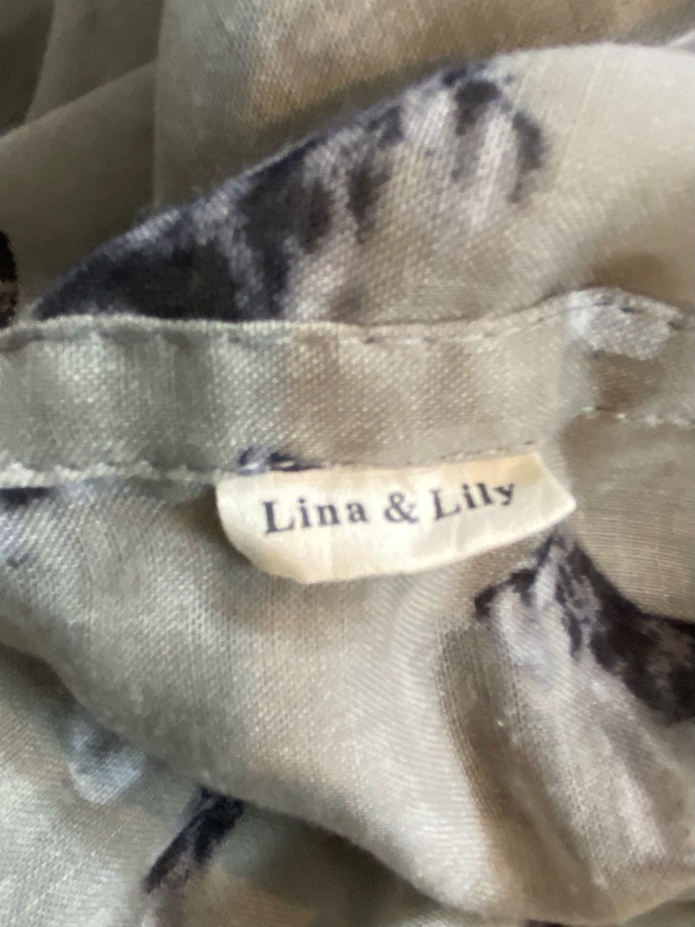 LINA & LILY Beige/Khaki Schnauzer Dog-Print Lightweight gauzy Infinity Scarf - Picture 8 of 8